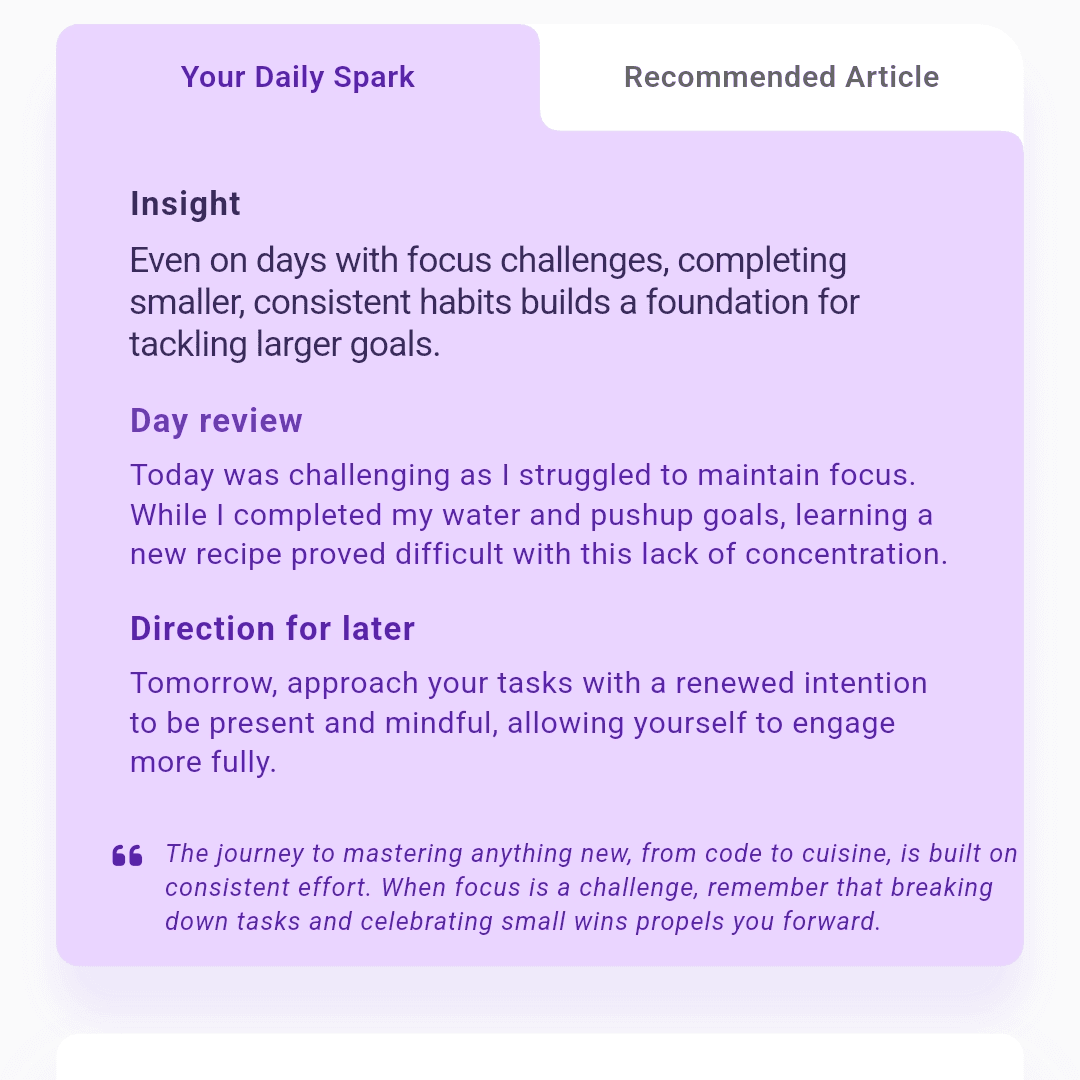 SelfSpark journal app preview